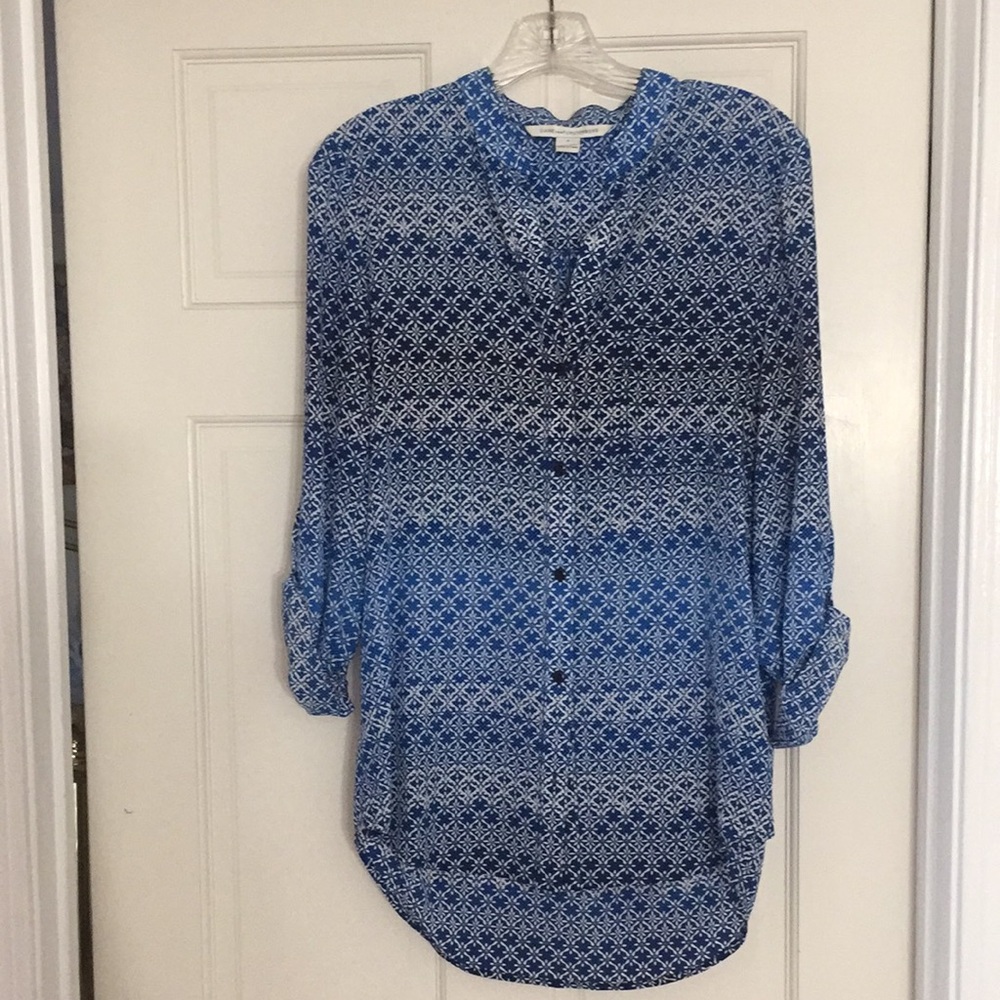 DVF 100%silk top size 4